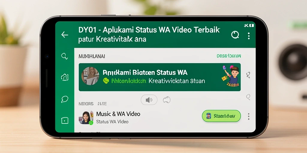 Antarmuka aplikasi Status WA Video yang memukau dan user-friendly.