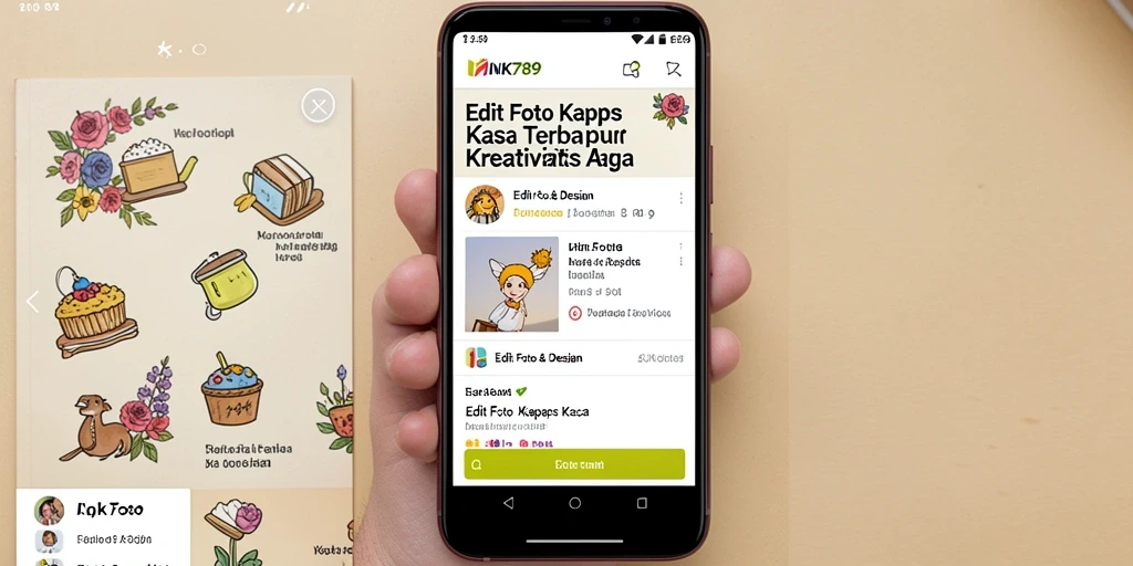 Tampilan antarmuka INK789 dengan fitur Edit Foto Kertas Kaca yang menarik.