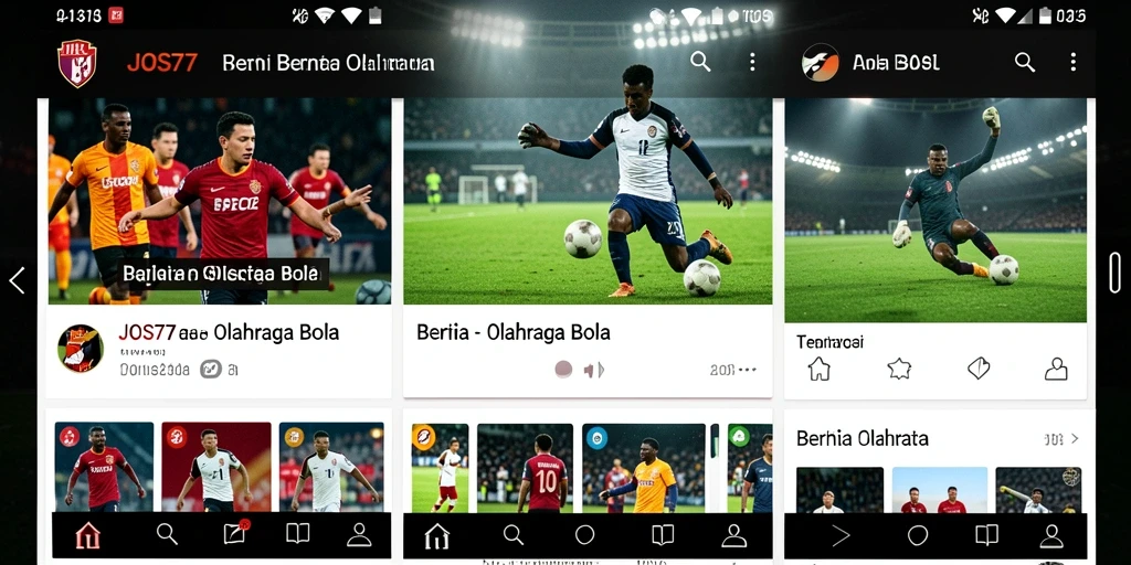 Tampilan antarmuka aplikasi JOS77 yang user-friendly.