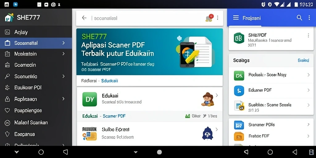 Antarmuka SHE777 yang mudah digunakan untuk pemindaian PDF.