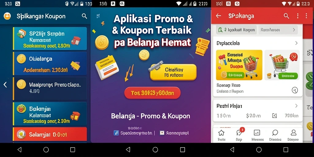 Antarmuka SP212 yang user-friendly dengan berbagai kupon menarik.