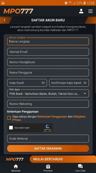 Cara Mudah Registrasi Akun Baru mpo777 untuk Pengguna Android